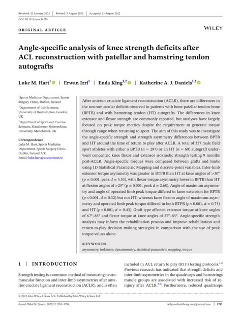 strength deficits after acl